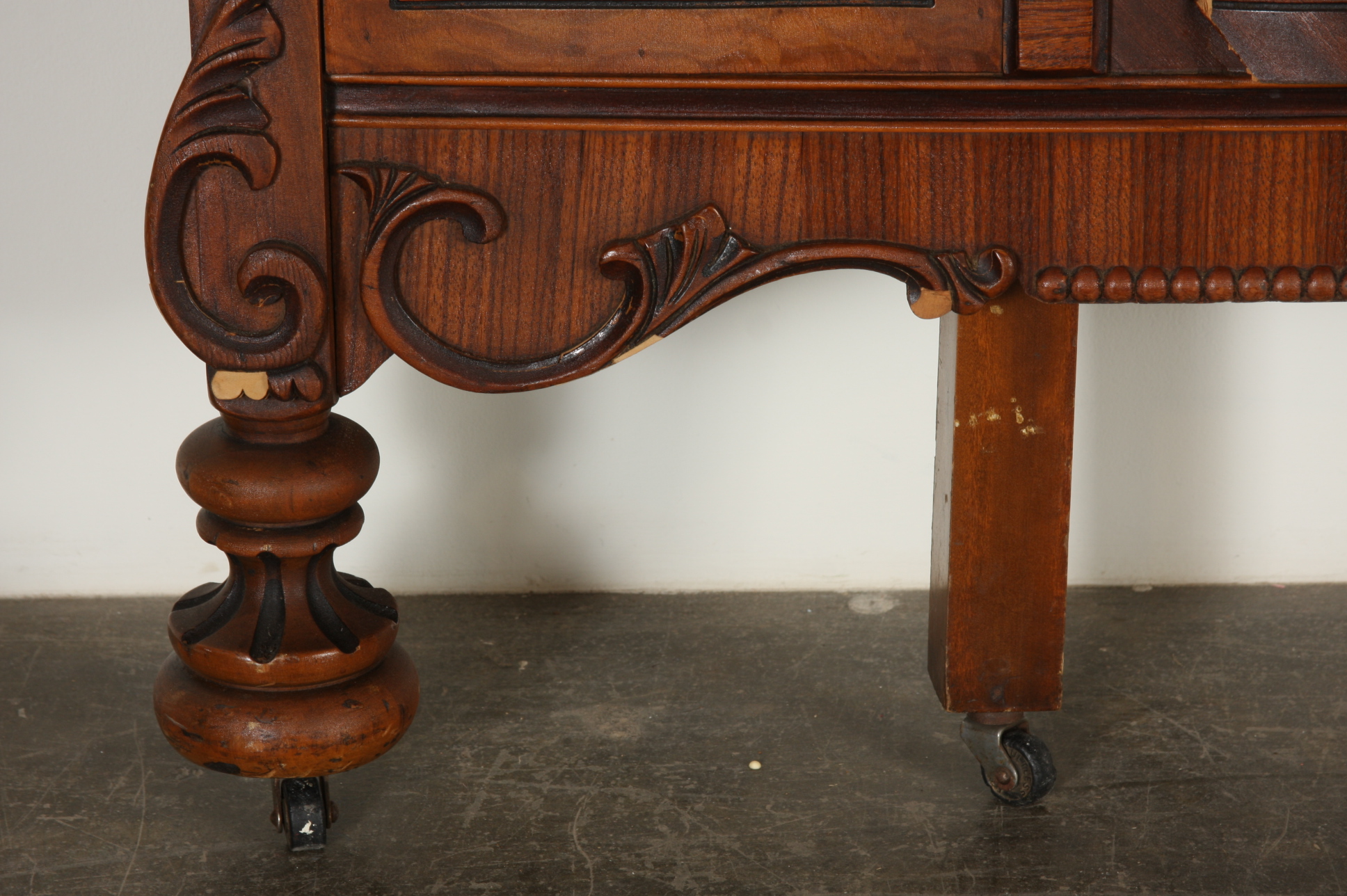 Vintage Provincial 1920s Headboard and Footboard