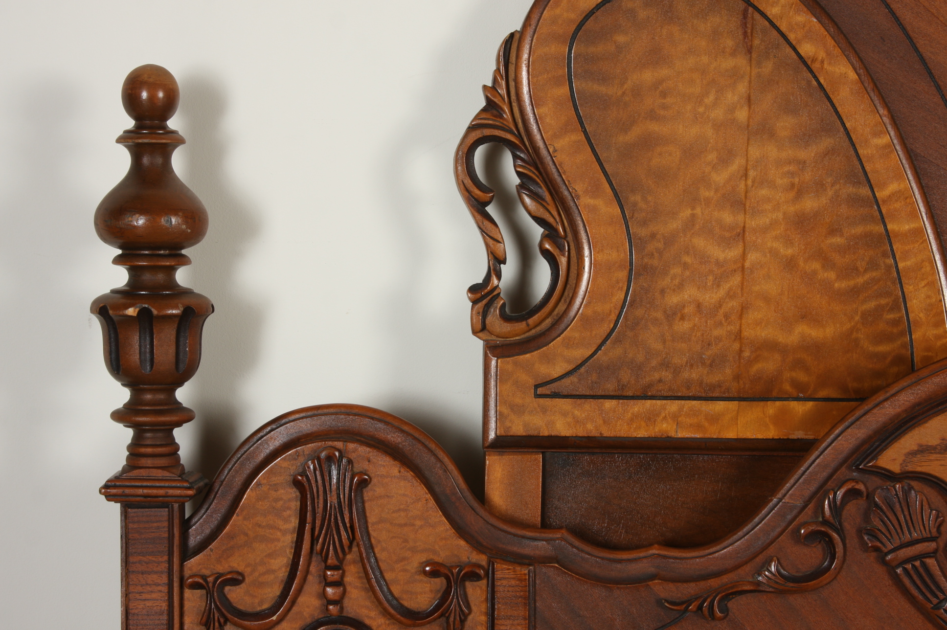 Vintage Provincial 1920s Headboard and Footboard