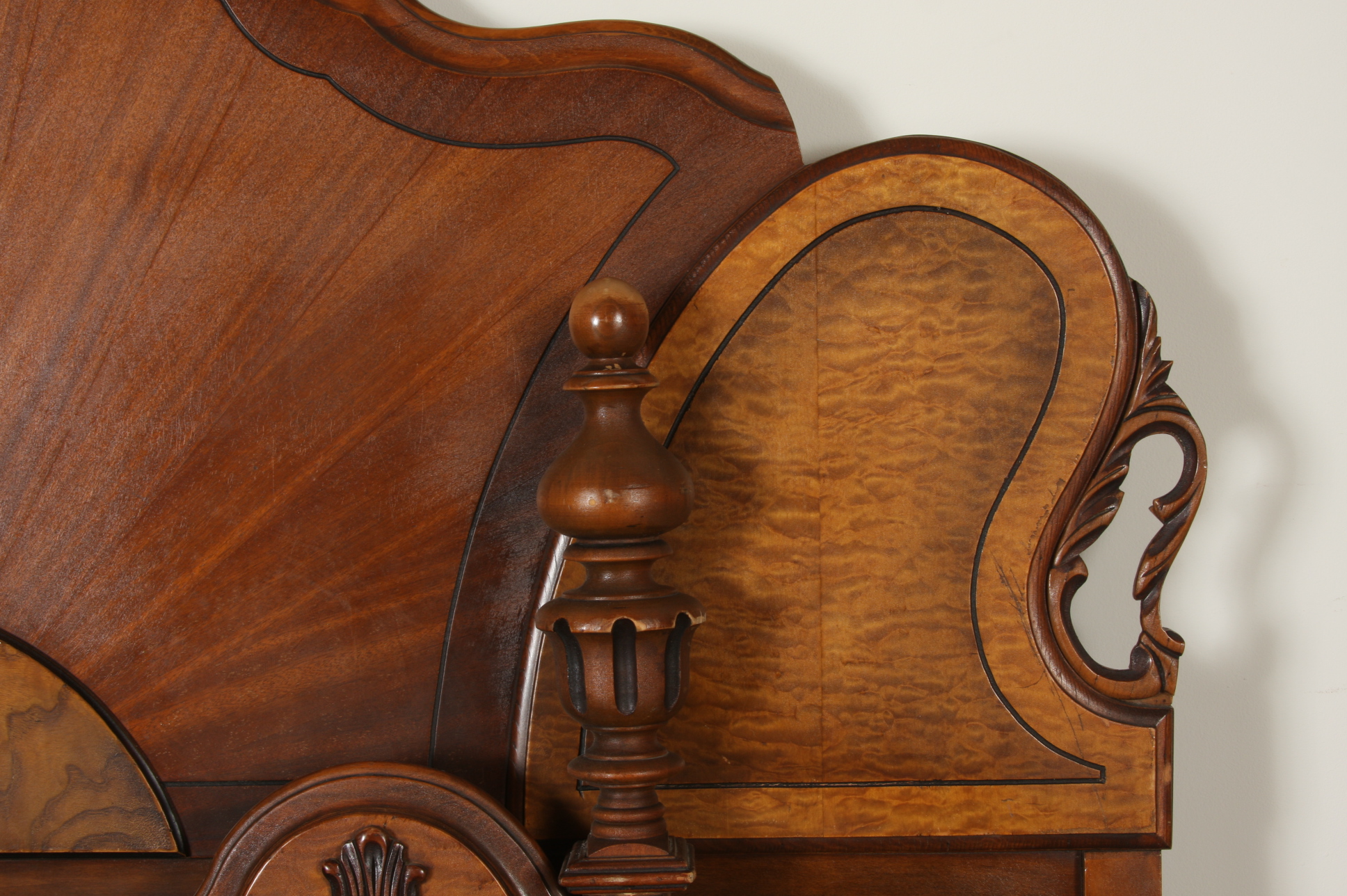 Vintage Provincial 1920s Headboard and Footboard