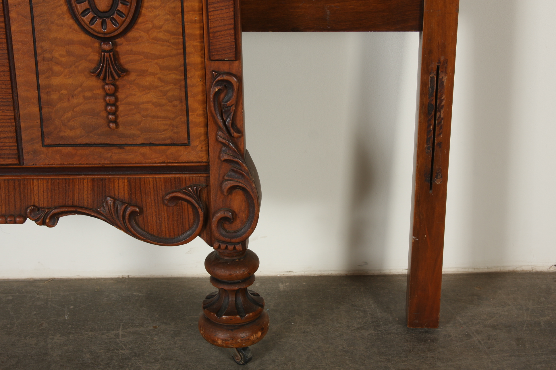 Vintage Provincial 1920s Headboard and Footboard