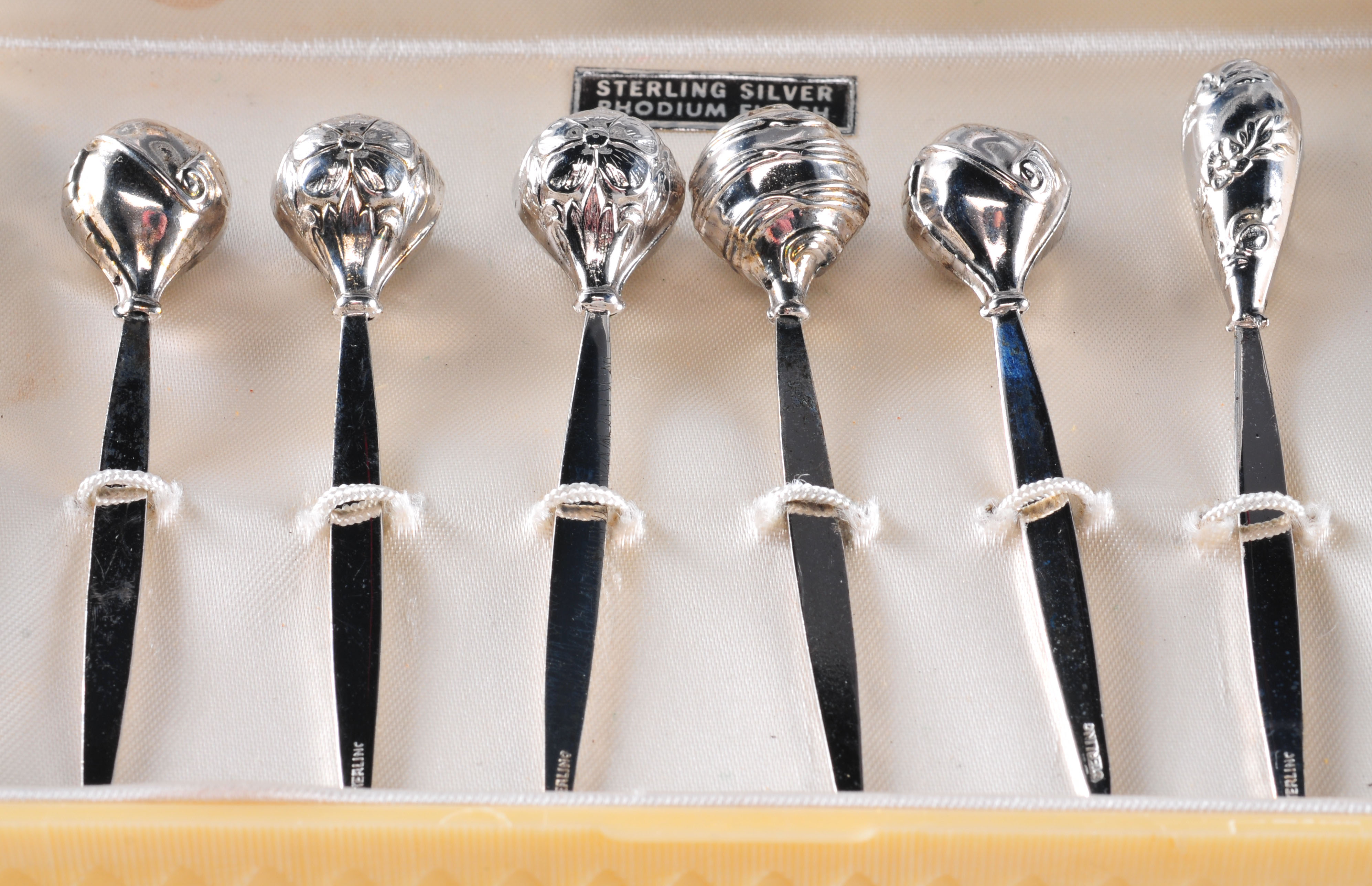 12 Sterling Silver Cocktail Picks