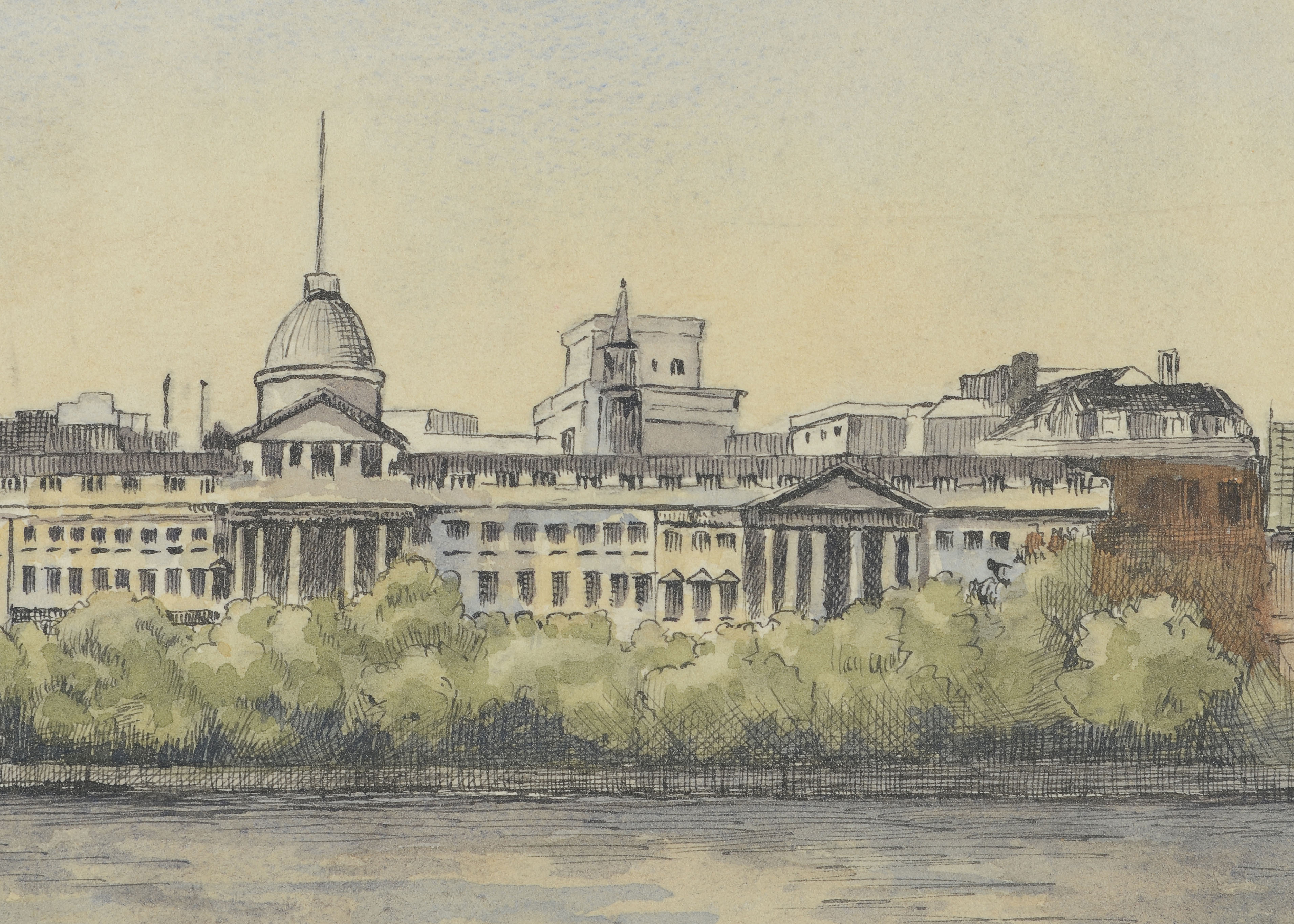 Original Ink And Watercolor