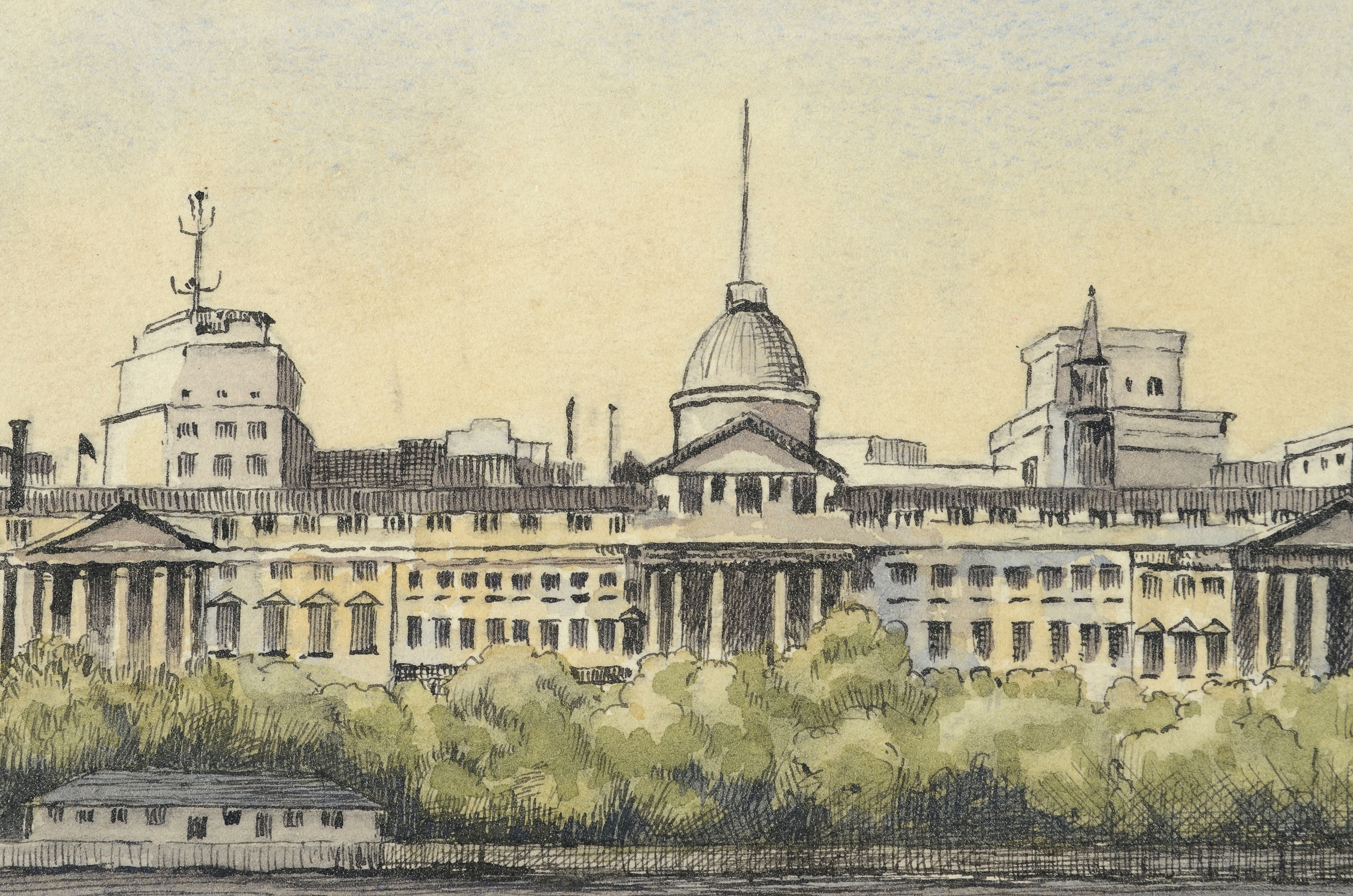 Original Ink And Watercolor