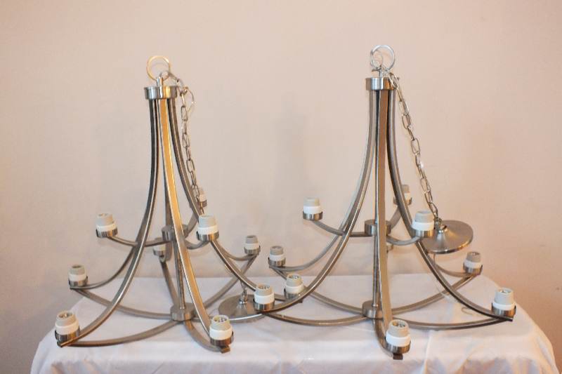 Pair of 9 Light Chandeliers