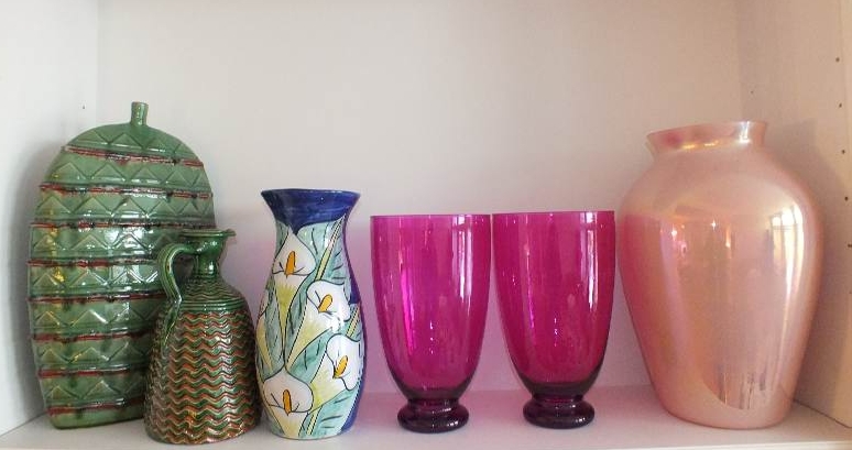 Art glass and ceramic decorative