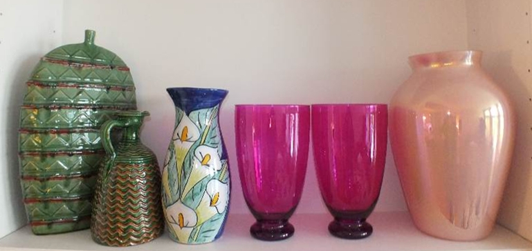 Art glass and ceramic decorative