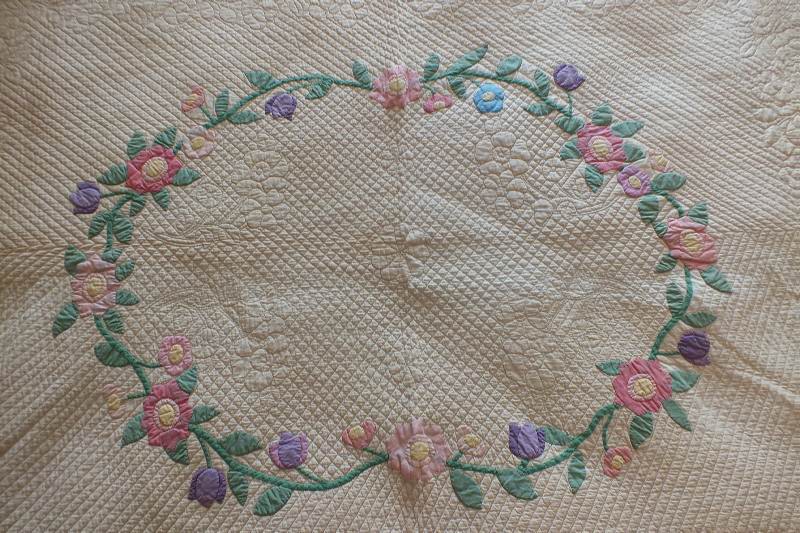 Hand quilted light weight coverlet 