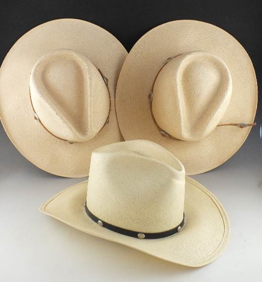 Three Men's Western Style Hats