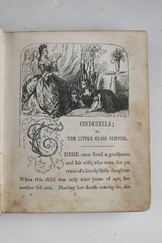A 1860 edition of "Favorite Fairytales for Little Folks with Seventy Illustrations" by Thwaites and others, engraved by the Best Artist "published in New York by James Miller