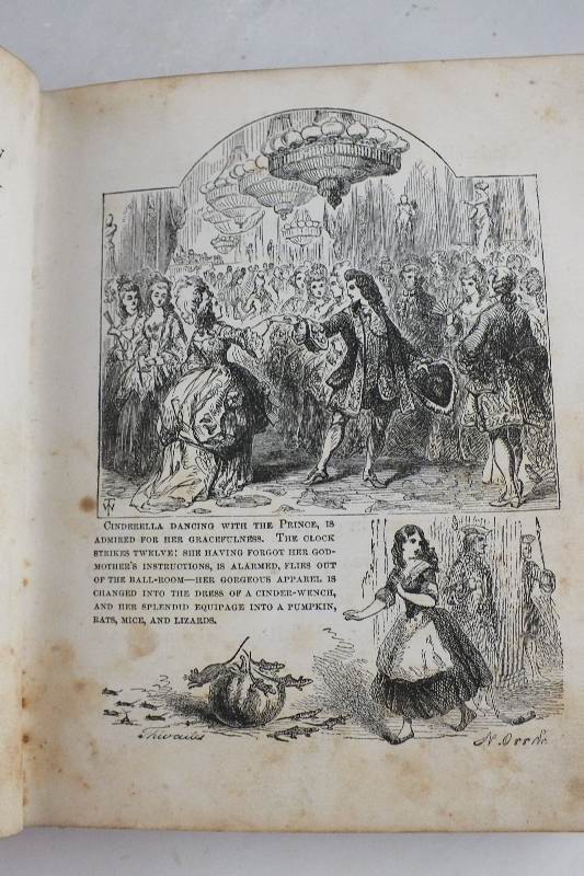 A 1860 edition of "Favorite Fairytales for Little Folks with Seventy Illustrations" by Thwaites and others, engraved by the Best Artist "published in New York by James Miller