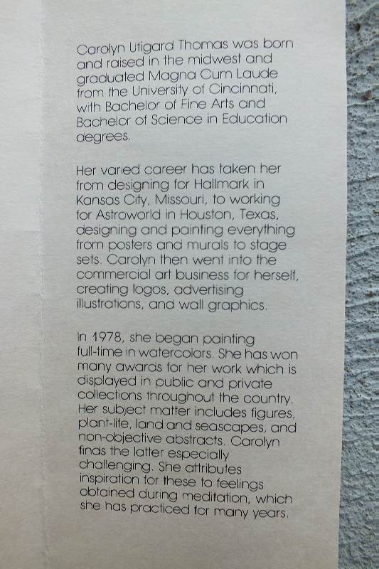 A lovely, cabbage rose and floral stillife original watercolor signed by local Cincinnati artist, Carolyn Utigard Thomas