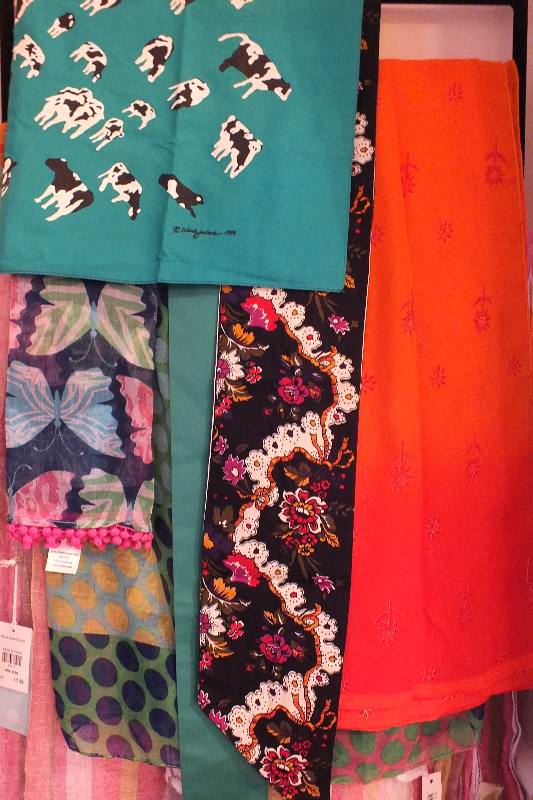 A generous collection of wraps and scarves
