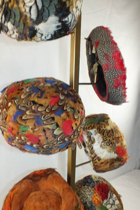 Eight Vintage Ladies feathered hats 