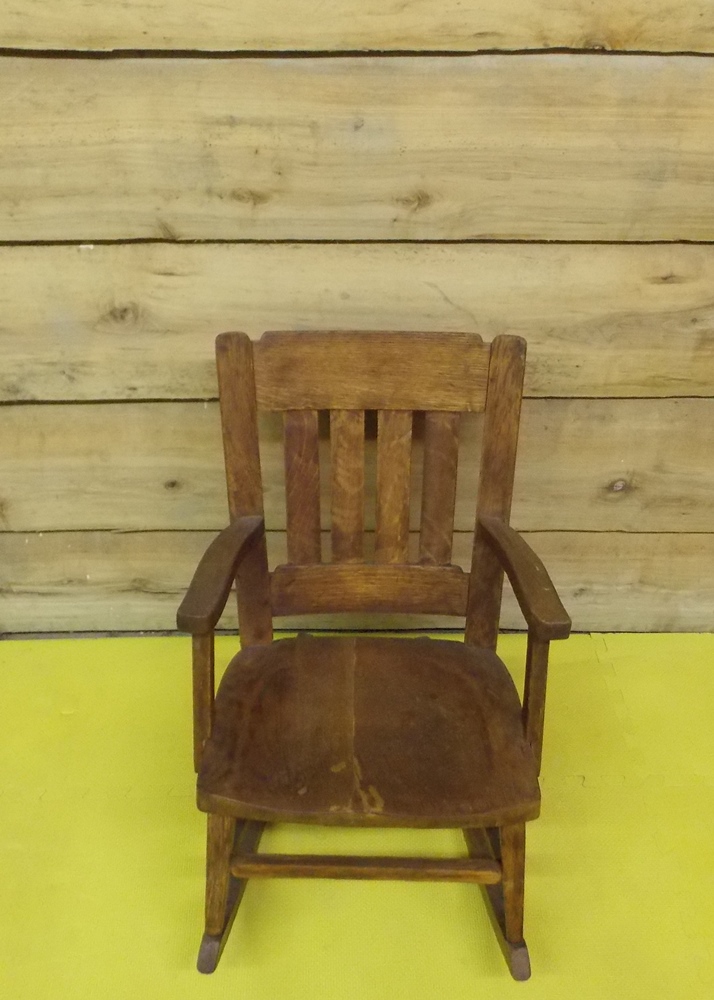 Solid Oak Childs Rocking Chair