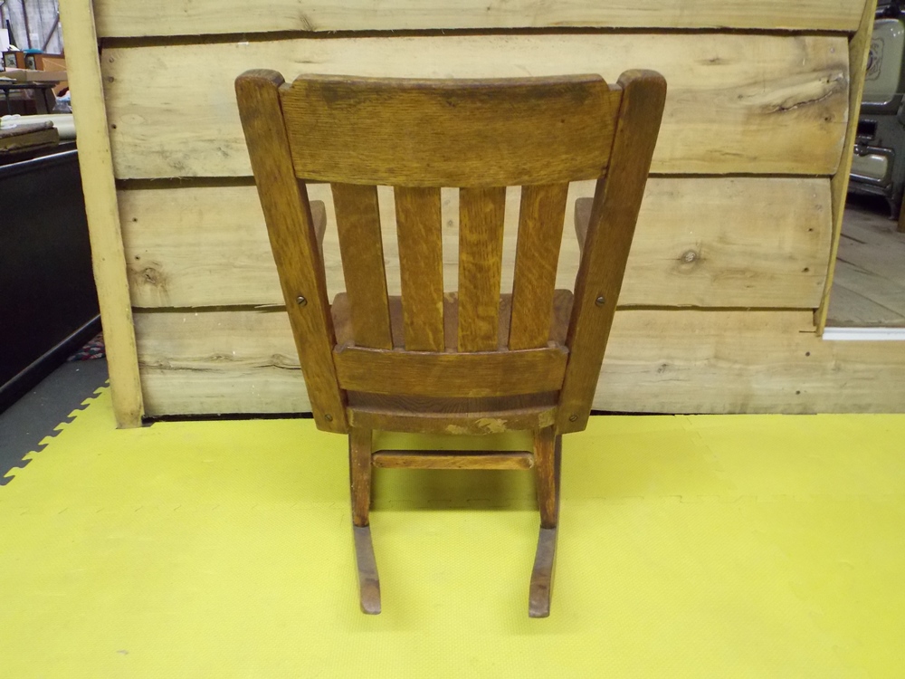 Solid Oak Childs Rocking Chair