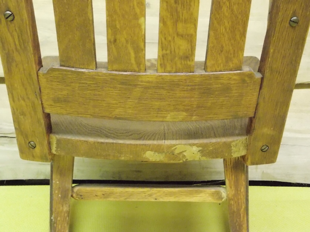 Solid Oak Childs Rocking Chair