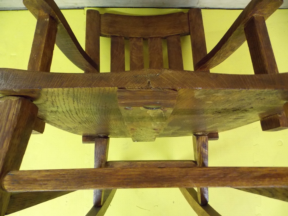 Solid Oak Childs Rocking Chair