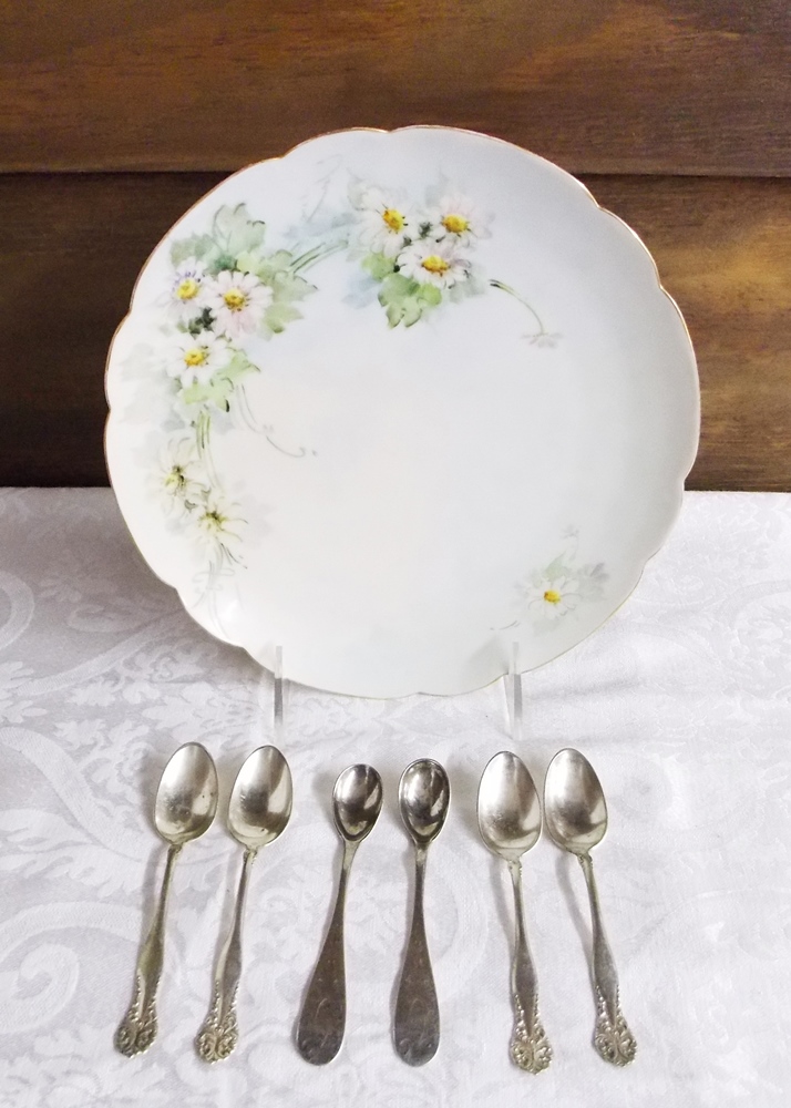 Antique Petite Spoons & Plate