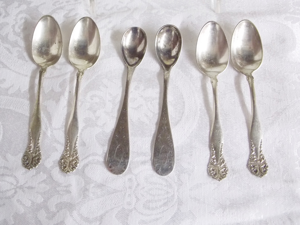 Antique Petite Spoons & Plate