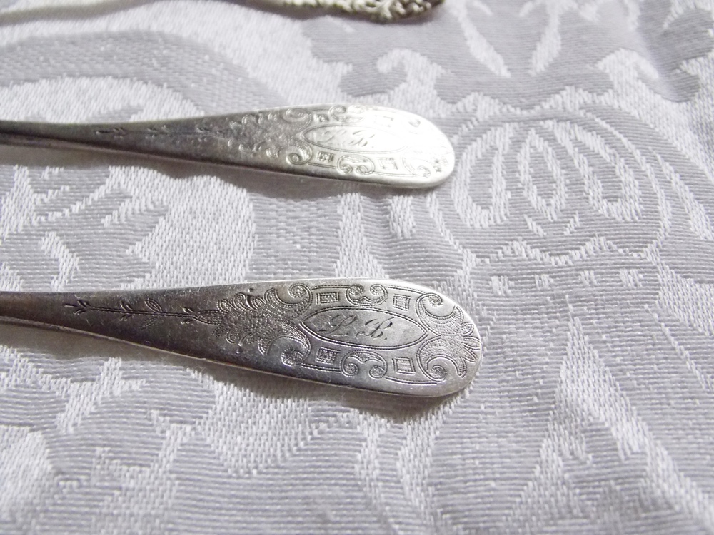 Antique Petite Spoons & Plate