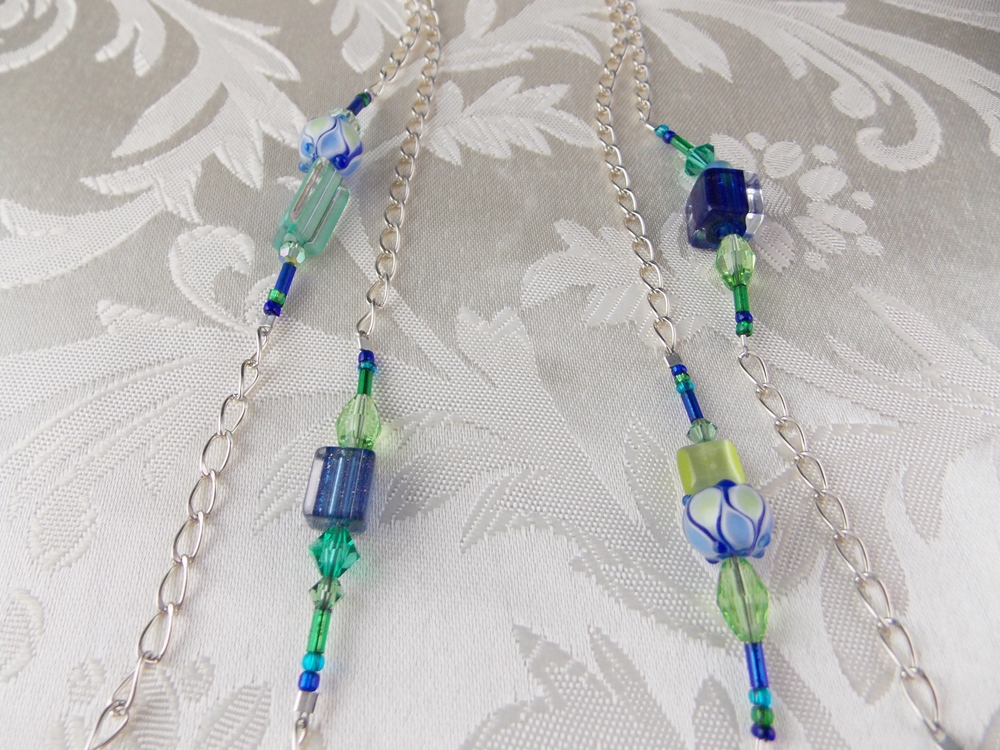 Designer Necklace in Vintage Glass