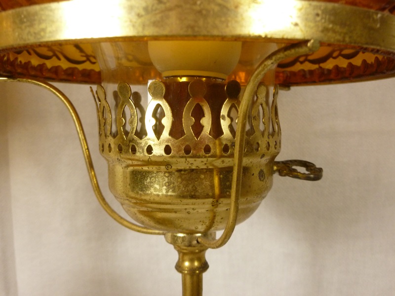 Vintage Double Hurricane Desk Lamp