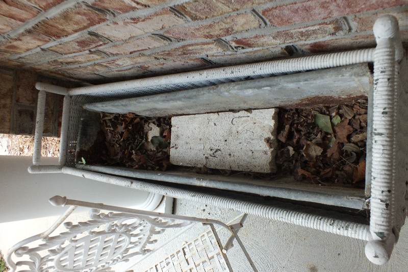 Folding vintage wrought iron chair