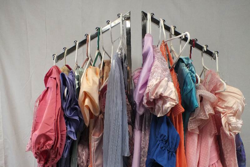 Collection of prom gowns and bridesmaid dresses