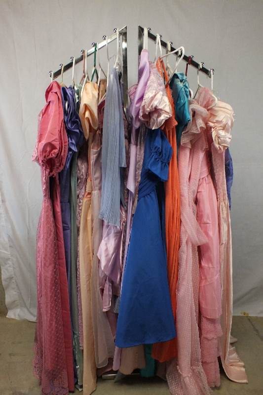 Collection of prom gowns and bridesmaid dresses