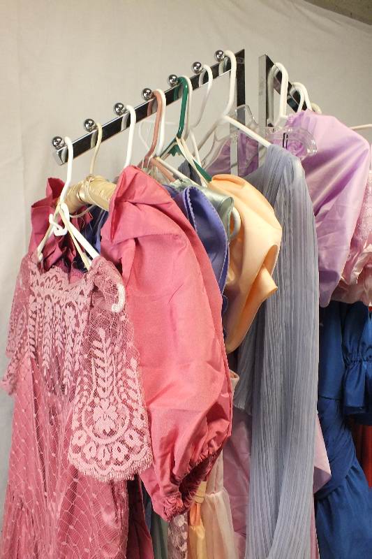 Collection of prom gowns and bridesmaid dresses