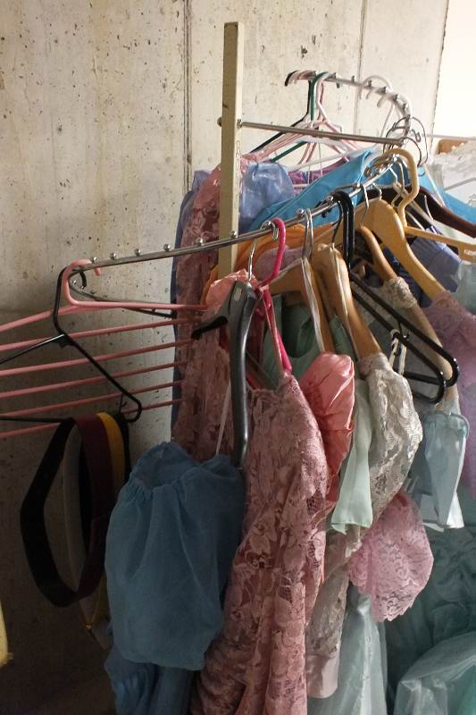 Collection of prom gowns and bridesmaid dresses