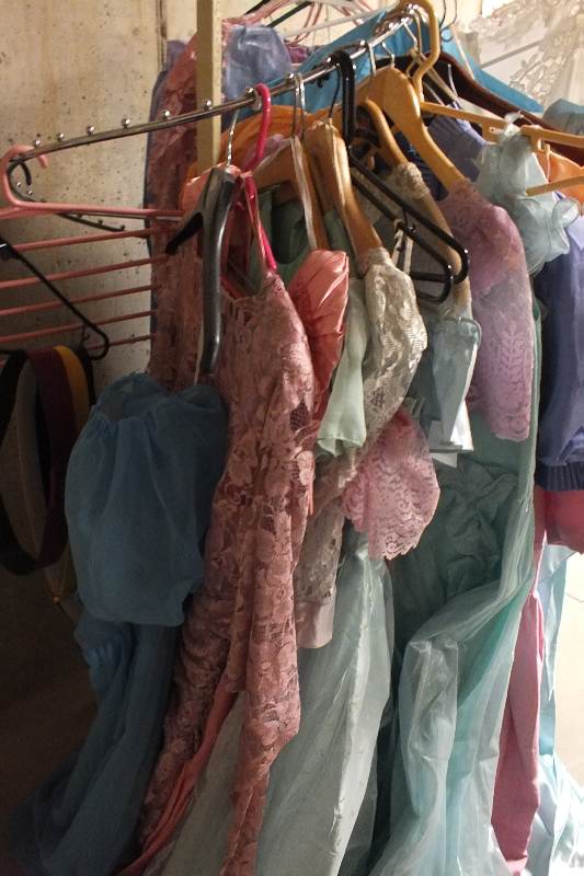 Collection of prom gowns and bridesmaid dresses