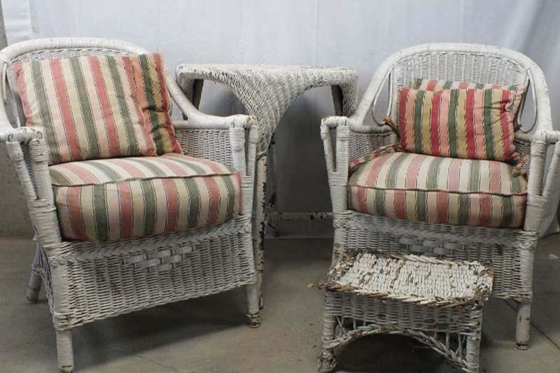 Antique wicker furniture