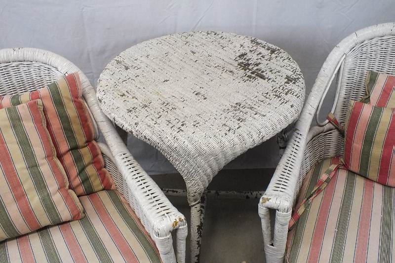 Antique wicker furniture