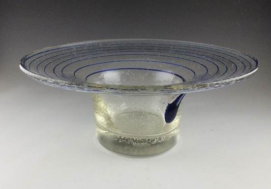 Hand-blown art glass bowl reported to be from Erickson Glass