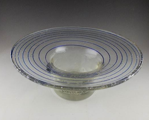Hand-blown art glass bowl reported to be from Erickson Glass