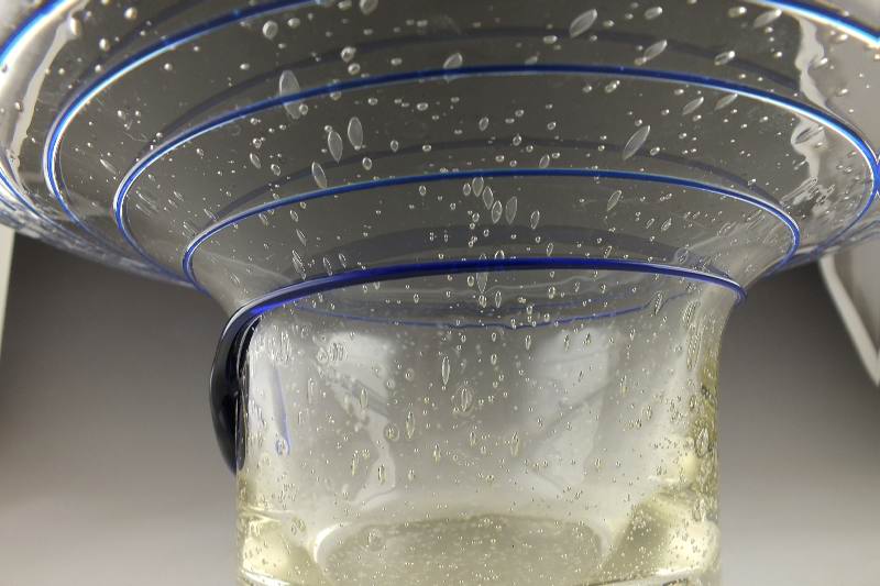 Hand-blown art glass bowl reported to be from Erickson Glass