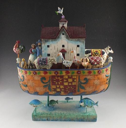 A 2004 Jim Shore Heartwood Creek Noah's Ark entitled, "And Noah Did All That the Lord Commanded Him" model # 1187307