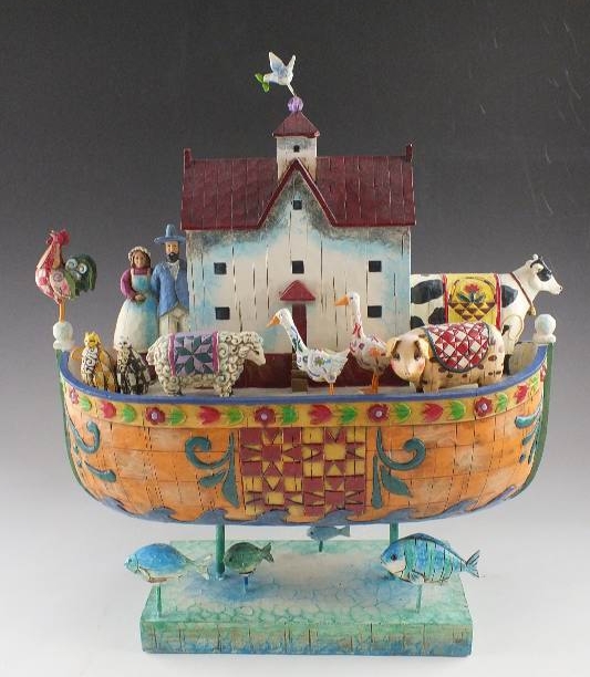 A 2004 Jim Shore Heartwood Creek Noah's Ark entitled, "And Noah Did All That the Lord Commanded Him" model # 1187307