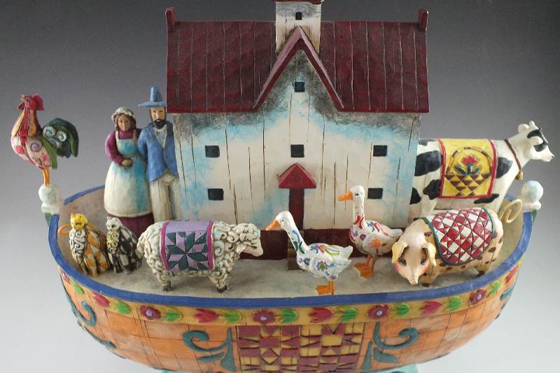 A 2004 Jim Shore Heartwood Creek Noah's Ark entitled, "And Noah Did All That the Lord Commanded Him" model # 1187307