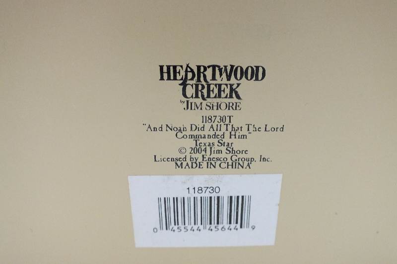 A 2004 Jim Shore Heartwood Creek Noah's Ark entitled, "And Noah Did All That the Lord Commanded Him" model # 1187307