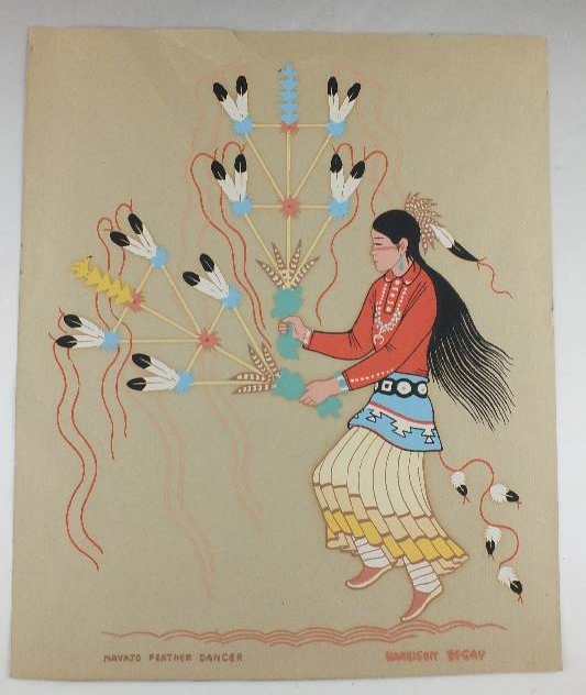 Harrison Begay Original Painting on Paper