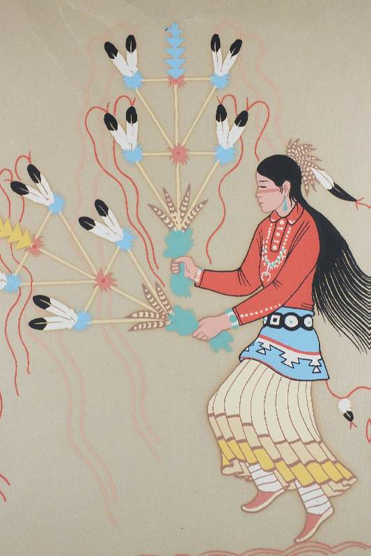 Harrison Begay Original Painting on Paper