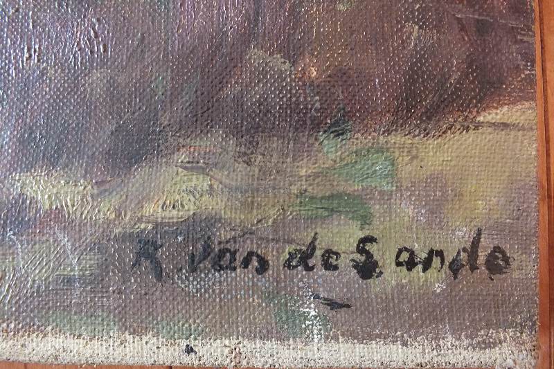 R. Van de Sande Original Oil on Canvas