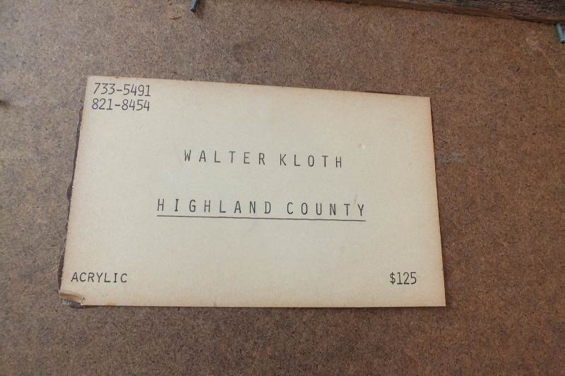 Walter Kloth Original Acrylic on Board