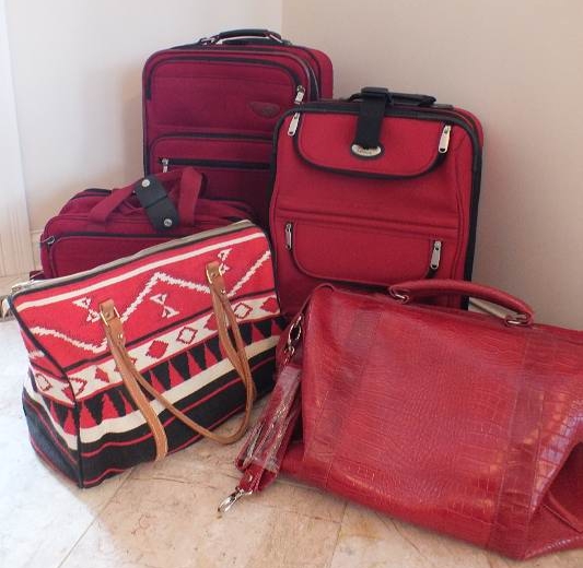 Red Canvas Luggage