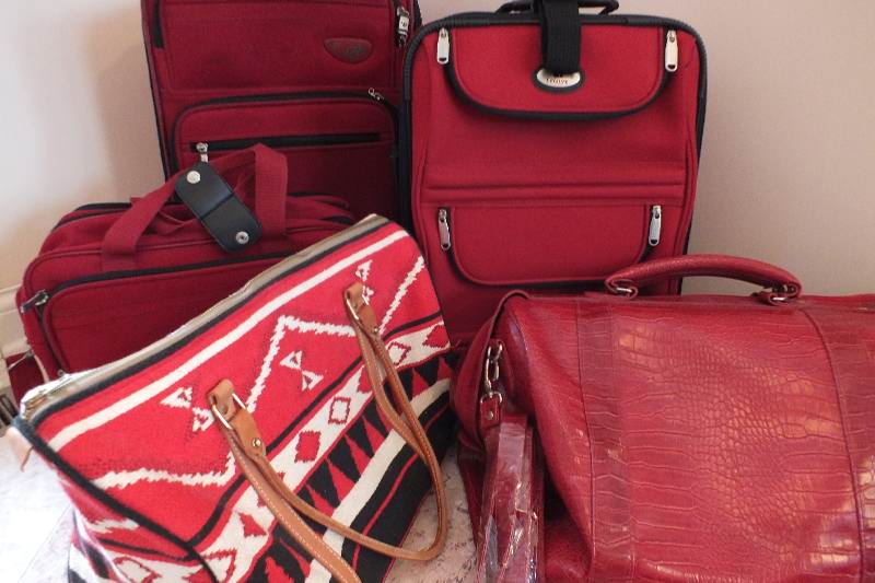 Red Canvas Luggage