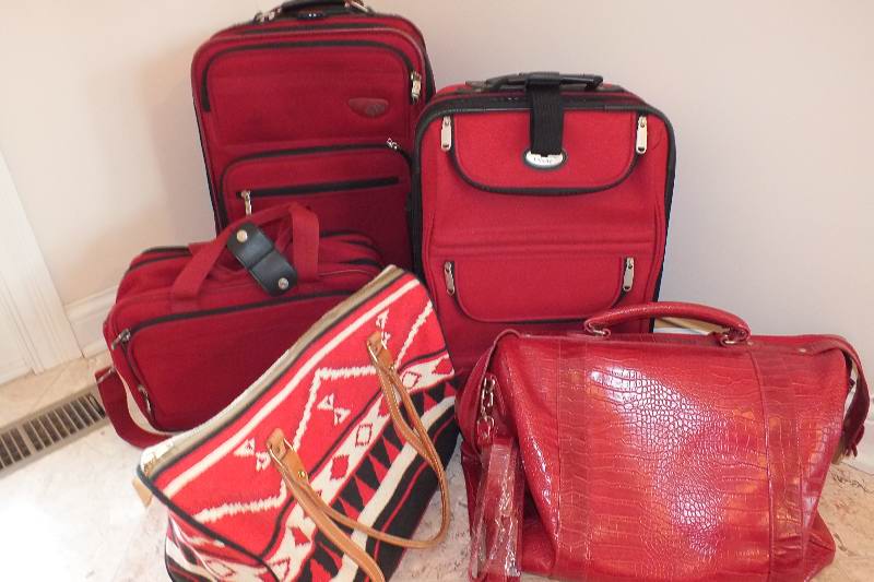 Red Canvas Luggage