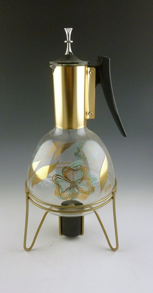 Vintage Coffee Carafe with Candle Warmer Stand