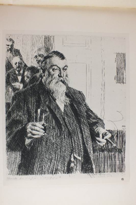 "Modern Masters of Etching" book with original etching by Anders Zorn